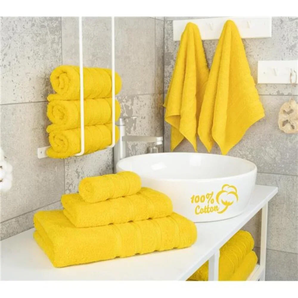 New Luxury 6 Piece Towel Set, 2 Bath Towels 2 Hand Towel 2 Washclothes